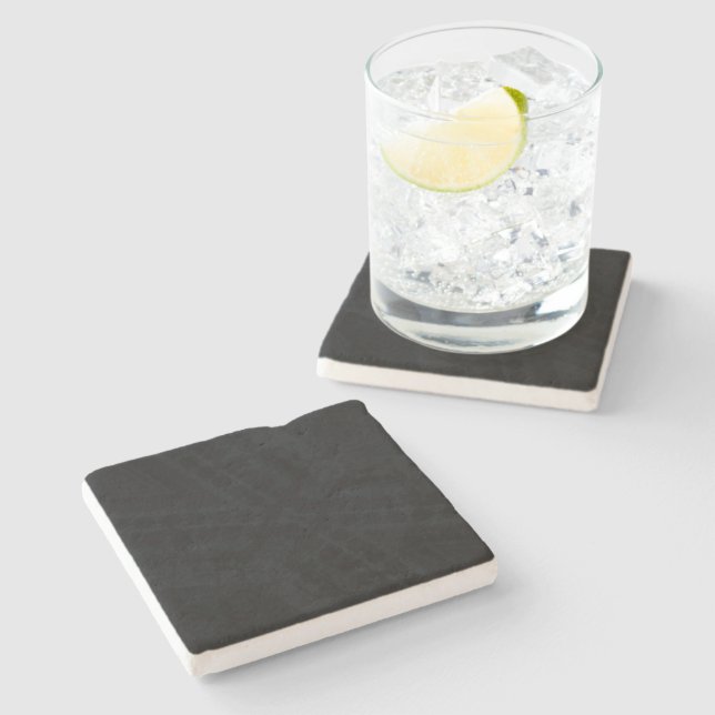 Acceptance | Dark Boho Texture Stone Coaster (Side)