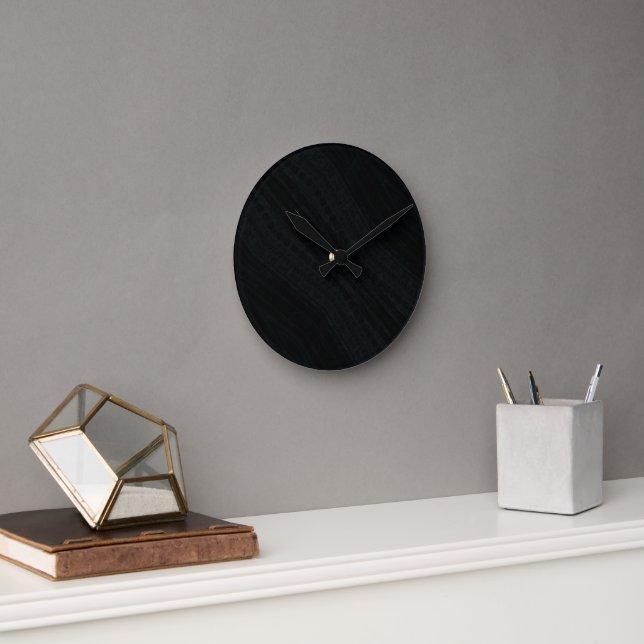Acceptance | Dark Eclectic Texture Round Clock (Office)