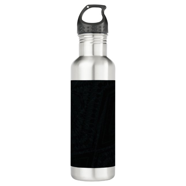 Acceptance | Dark Geometric Texture 710 Ml Water Bottle (Front)
