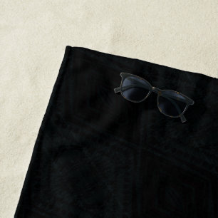 Acceptance Dark Geometric Texture Beach Towel