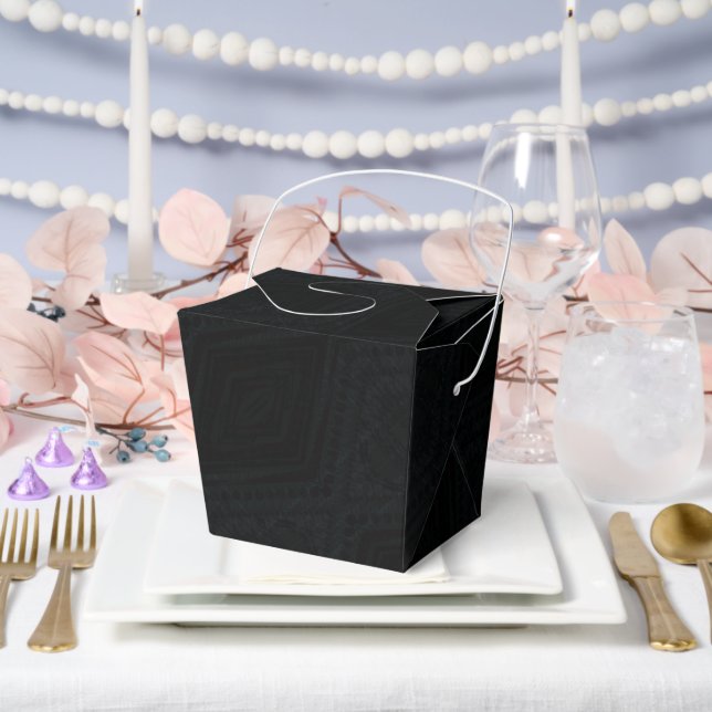 Acceptance | Dark Geometric Texture Favour Box (Wedding)