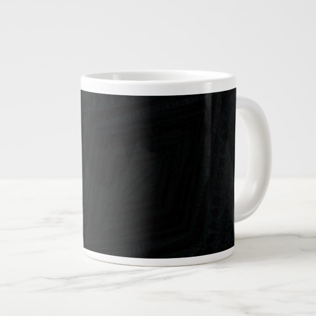Acceptance | Dark Geometric Texture Large Coffee Mug (Front Right)