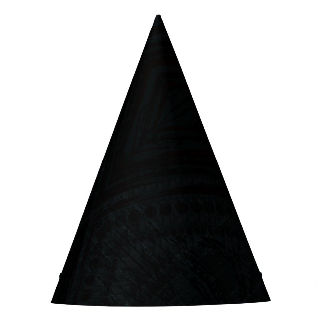 Acceptance | Dark Geometric Texture Party Hat (Front)