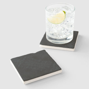 Acceptance Dark Shibori Texture Stone Coaster