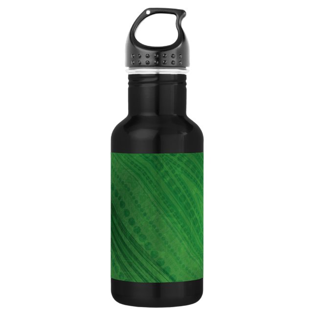 Acceptance | Green Eclectic Boho Pattern 532 Ml Water Bottle (Front)