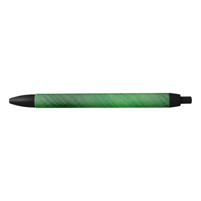 Acceptance | Green Eclectic Boho Pattern Black Ink Pen (Front)