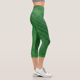 Acceptance   Green Eclectic Boho Pattern Capri Leggings