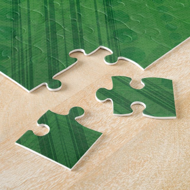 Acceptance | Green Eclectic Boho Pattern Jigsaw Puzzle (Side)
