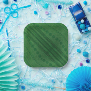 Acceptance Green Eclectic Boho Pattern Paper Plate