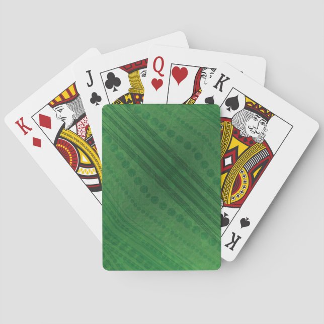 Acceptance | Green Eclectic Boho Pattern Playing Cards (Back)