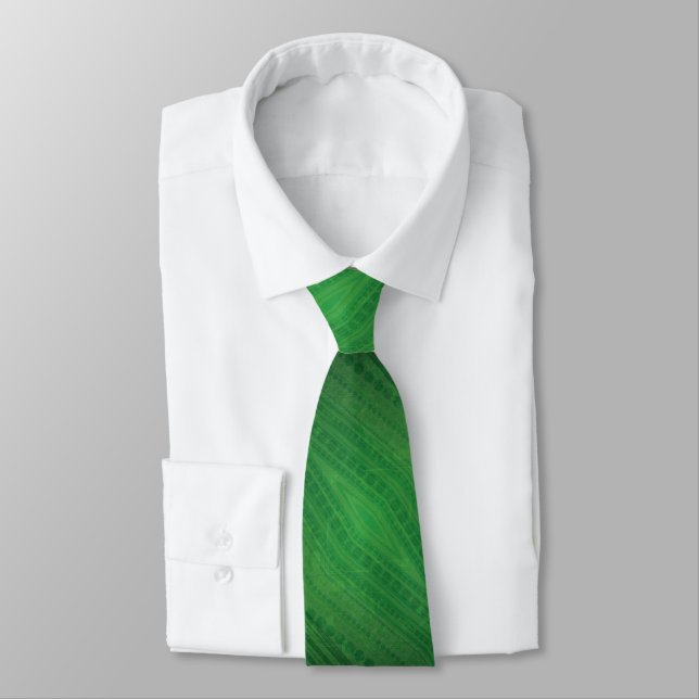 Acceptance | Green Eclectic Boho Pattern Tie (Tied)