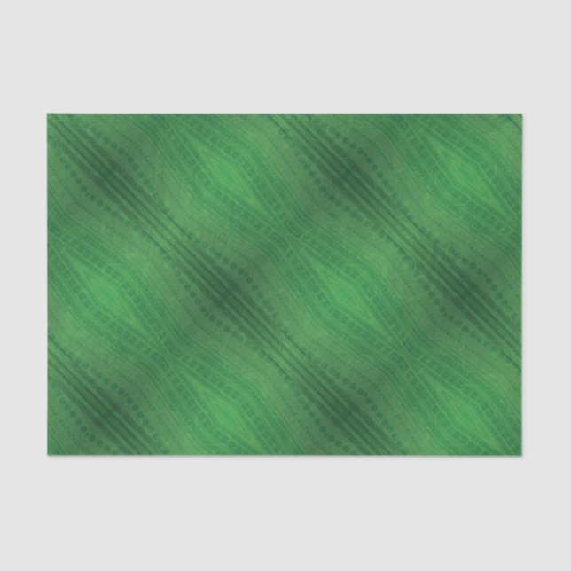 Acceptance | Green Eclectic Boho Pattern Tissue Paper (Front)