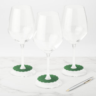 Acceptance Green Eclectic Boho Pattern Wine Glass Tag
