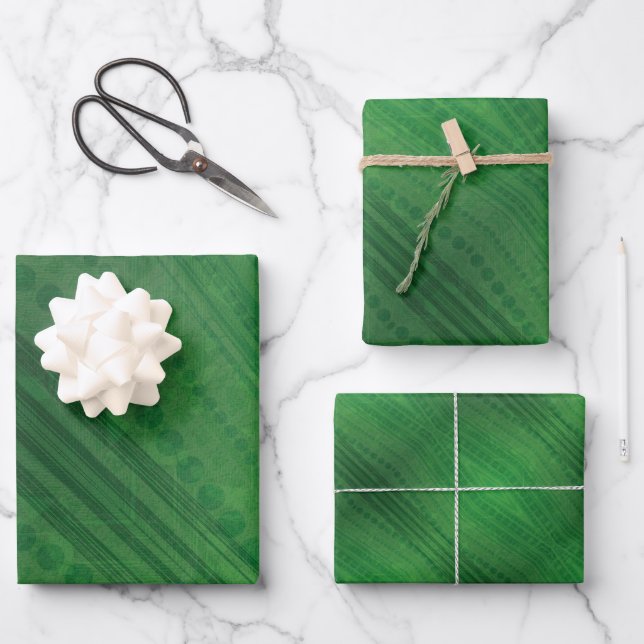 Acceptance | Green Eclectic Boho Pattern Wrapping Paper Sheet (Front)