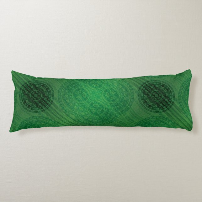 Acceptance | Green Meditation Medallions Body Cushion (Front)