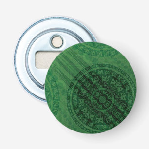 Acceptance   Green Meditation Medallions Bottle Opener