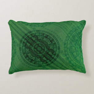 Acceptance   Green Meditation Medallions Decorative Cushion