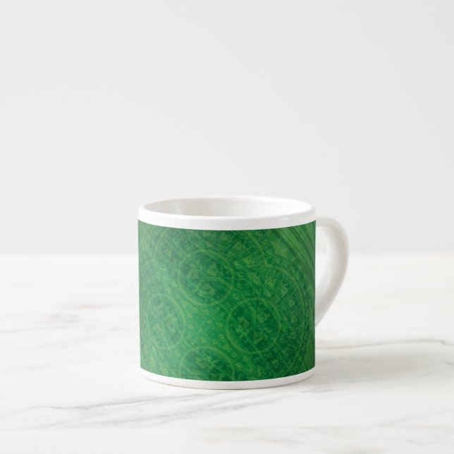 Acceptance | Green Meditation Medallions Espresso Cup (Front Right)