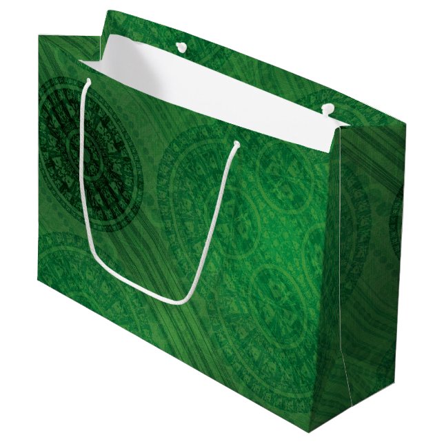 Acceptance | Green Meditation Medallions Large Gift Bag (Front Angled)