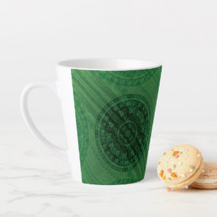 Acceptance   Green Meditation Medallions Latte Mug