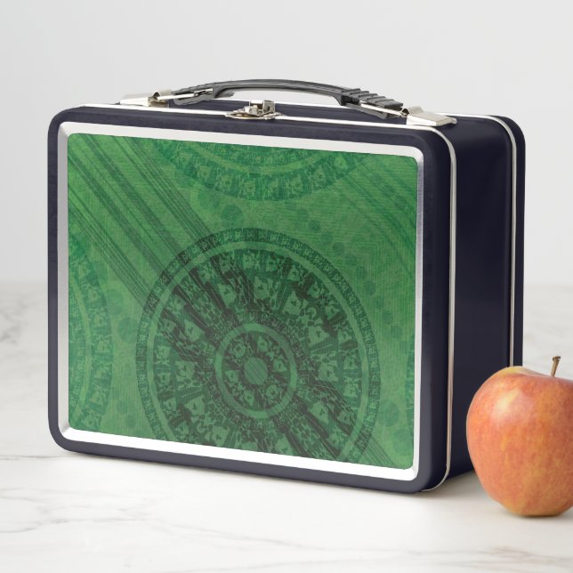 Acceptance | Green Meditation Medallions Metal Lunch Box (In Situ)