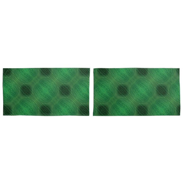 Acceptance | Green Meditation Medallions Pillowcase (Front-Set)