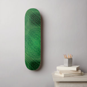 Acceptance   Green Meditation Medallions Skateboard