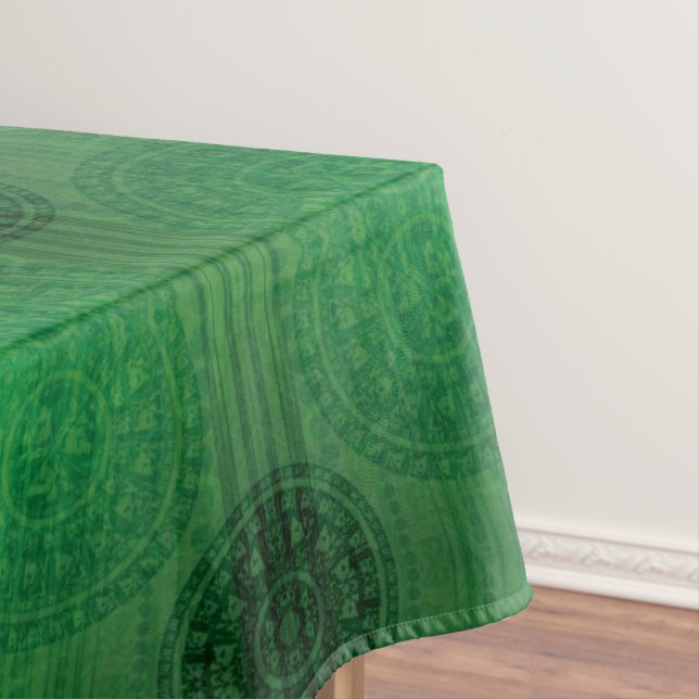 Acceptance | Green Meditation Medallions Tablecloth (In Situ)