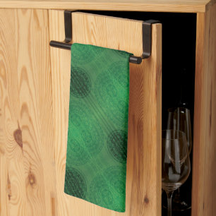 Acceptance   Green Meditation Medallions Tea Towel