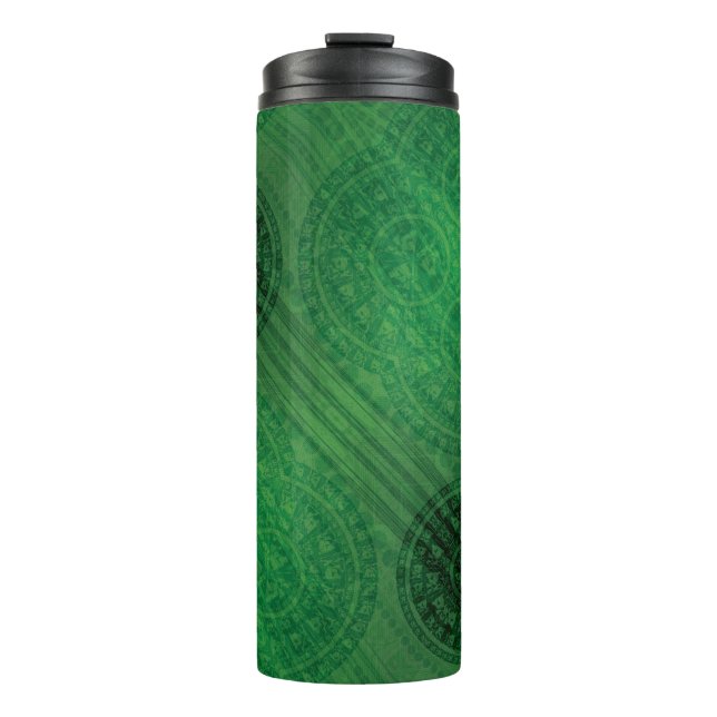 Acceptance | Green Meditation Medallions Thermal Tumbler (Front)