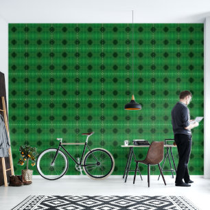 Acceptance Green Meditation Medallions Wallpaper