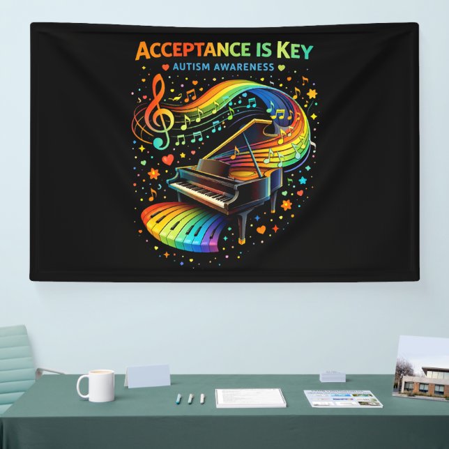 Acceptance Is Key Autism Awareness Banner (Tradeshow)