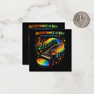 Acceptance Is Key Autism Awareness Card