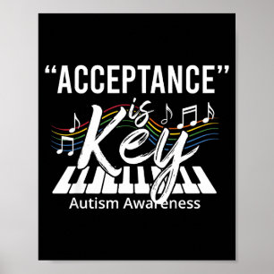 Acceptance is key autism awareness month teachers poster