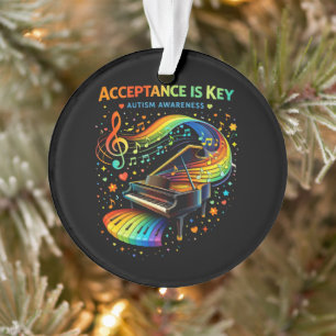 Acceptance Is Key Autism Awareness Ornament