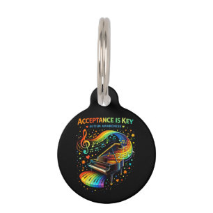 Acceptance Is Key Autism Awareness Pet Tag