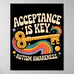 Acceptance is key autism awareness support teacher poster