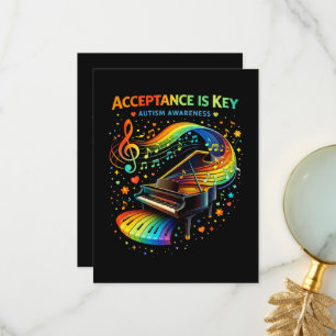Acceptance Is Key Autism Awareness Thank You Card