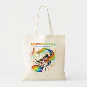 Acceptance Is Key Autism Awareness Tote Bag