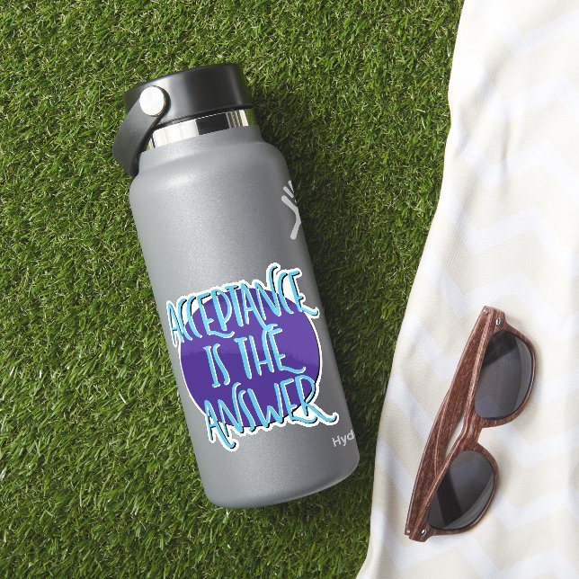 Acceptance Is The Answer Recovery Slogan (HydroFlask Insitu)