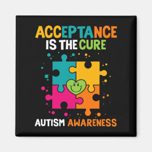 Acceptance Is The Cure Autism Awareness  Magnet