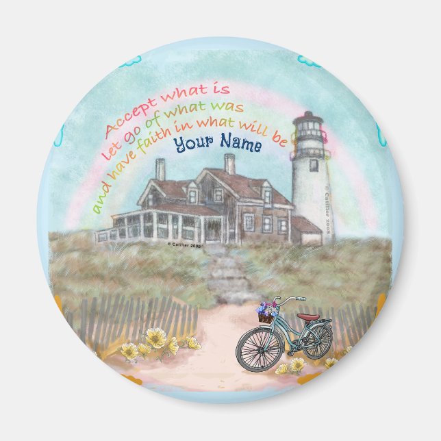 Acceptance Lighthouse  round Magnet (Front)