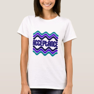 Acceptance Quote in Blue Green Purple Graphic T-Shirt