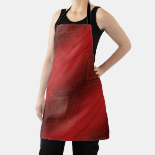 Acceptance   Red Eclectic Boho Pattern Apron