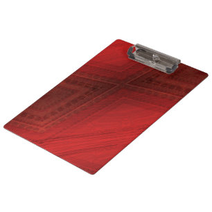 Acceptance   Red Eclectic Boho Pattern  Clipboard