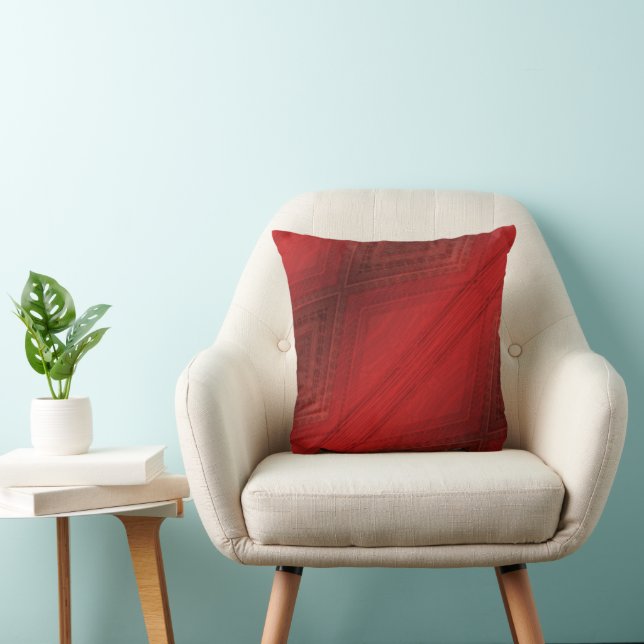 Acceptance | Red Eclectic Boho Pattern Cushion (Chair)