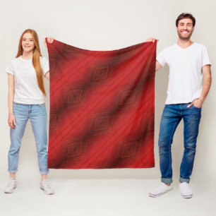 Acceptance   Red Eclectic Boho Pattern Fleece Blanket