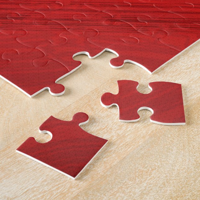 Acceptance | Red Eclectic Boho Pattern Jigsaw Puzzle (Side)