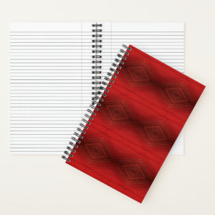 Acceptance   Red Eclectic Boho Pattern Notebook