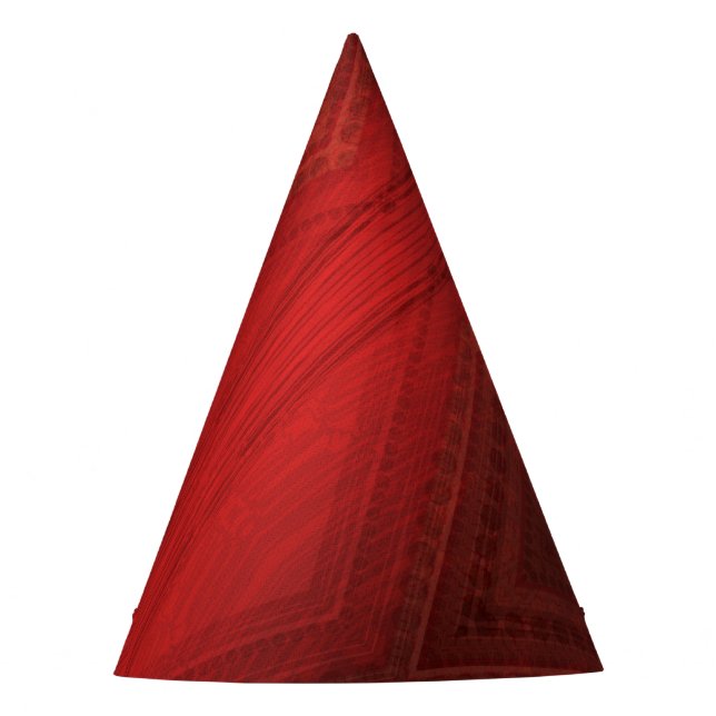 Acceptance | Red Eclectic Boho Pattern Party Hat (Front)